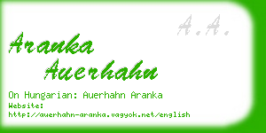 aranka auerhahn business card